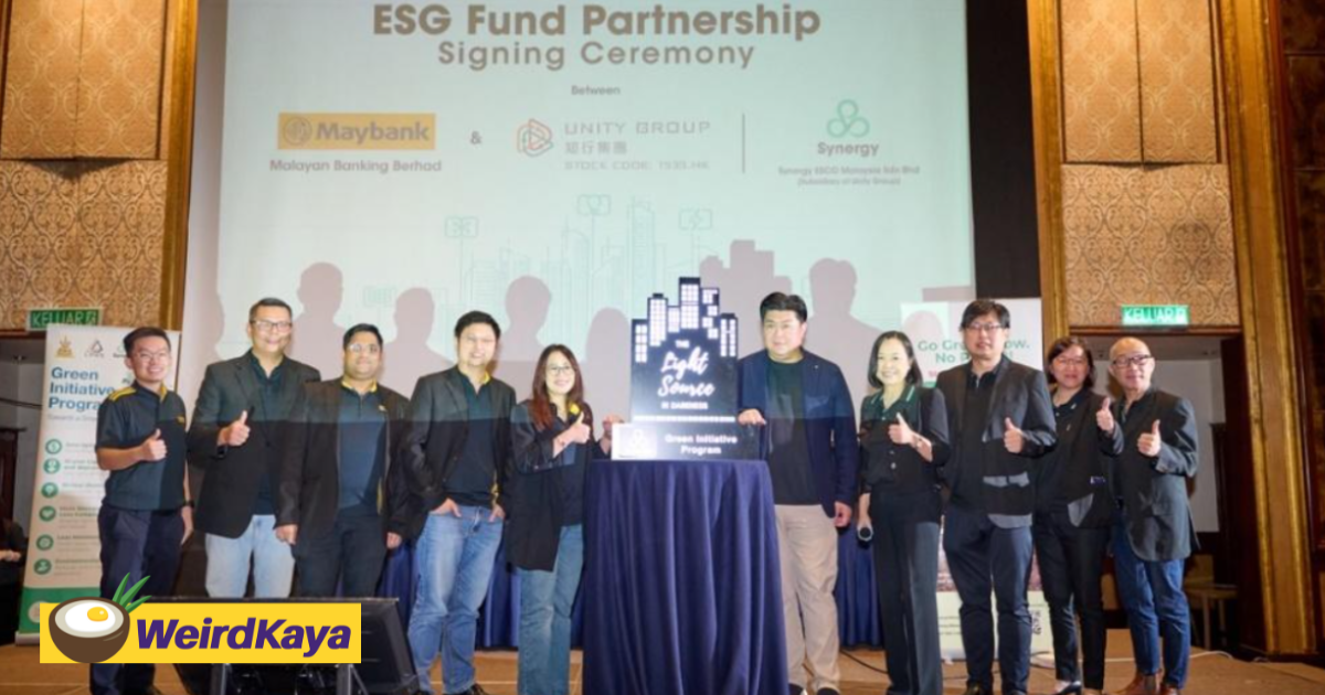 Unity group's subsidiary synergy esco receives rm50 million from maybank's esg funding for energy efficiency projects in m'sia | weirdkaya