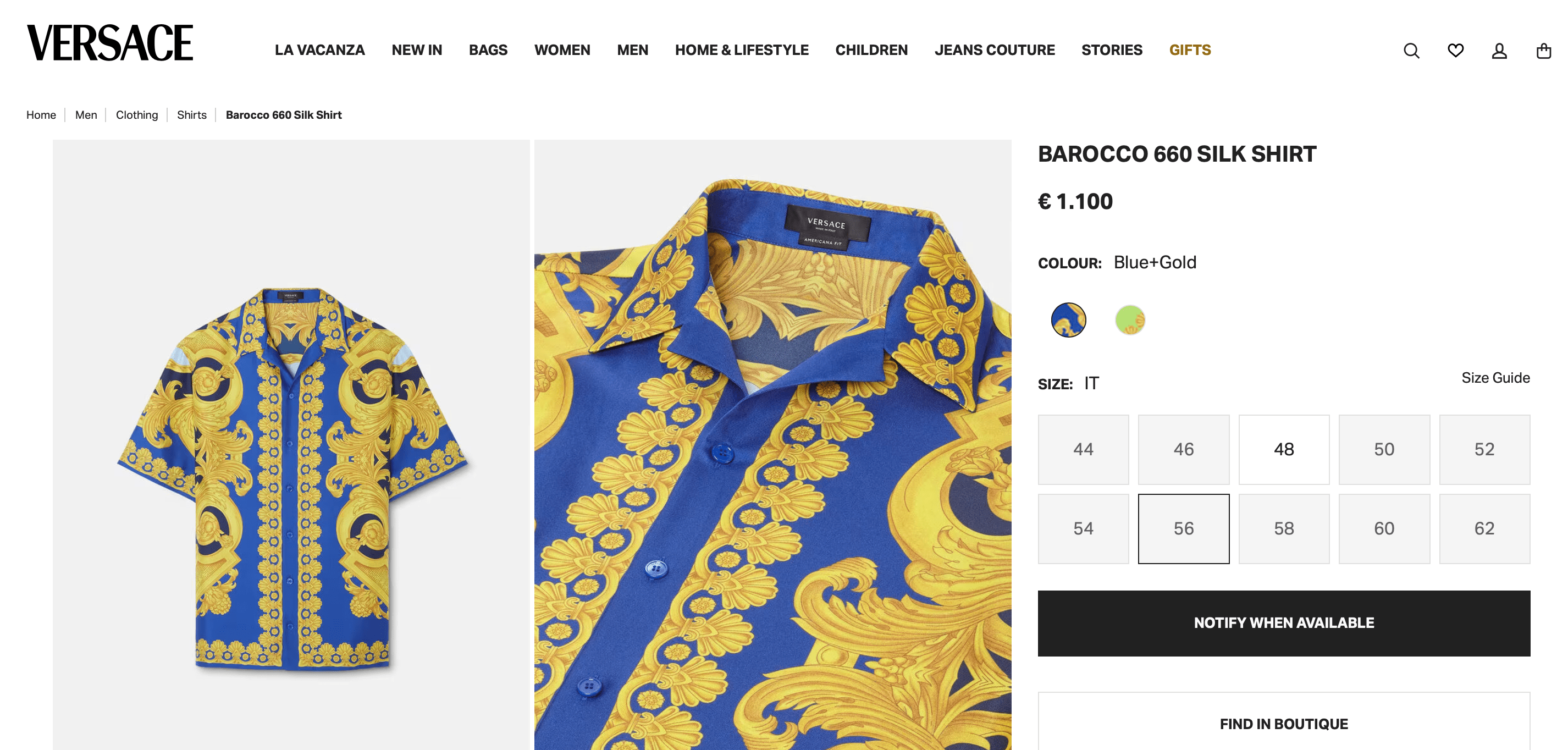 Barocco 660 silk shirt