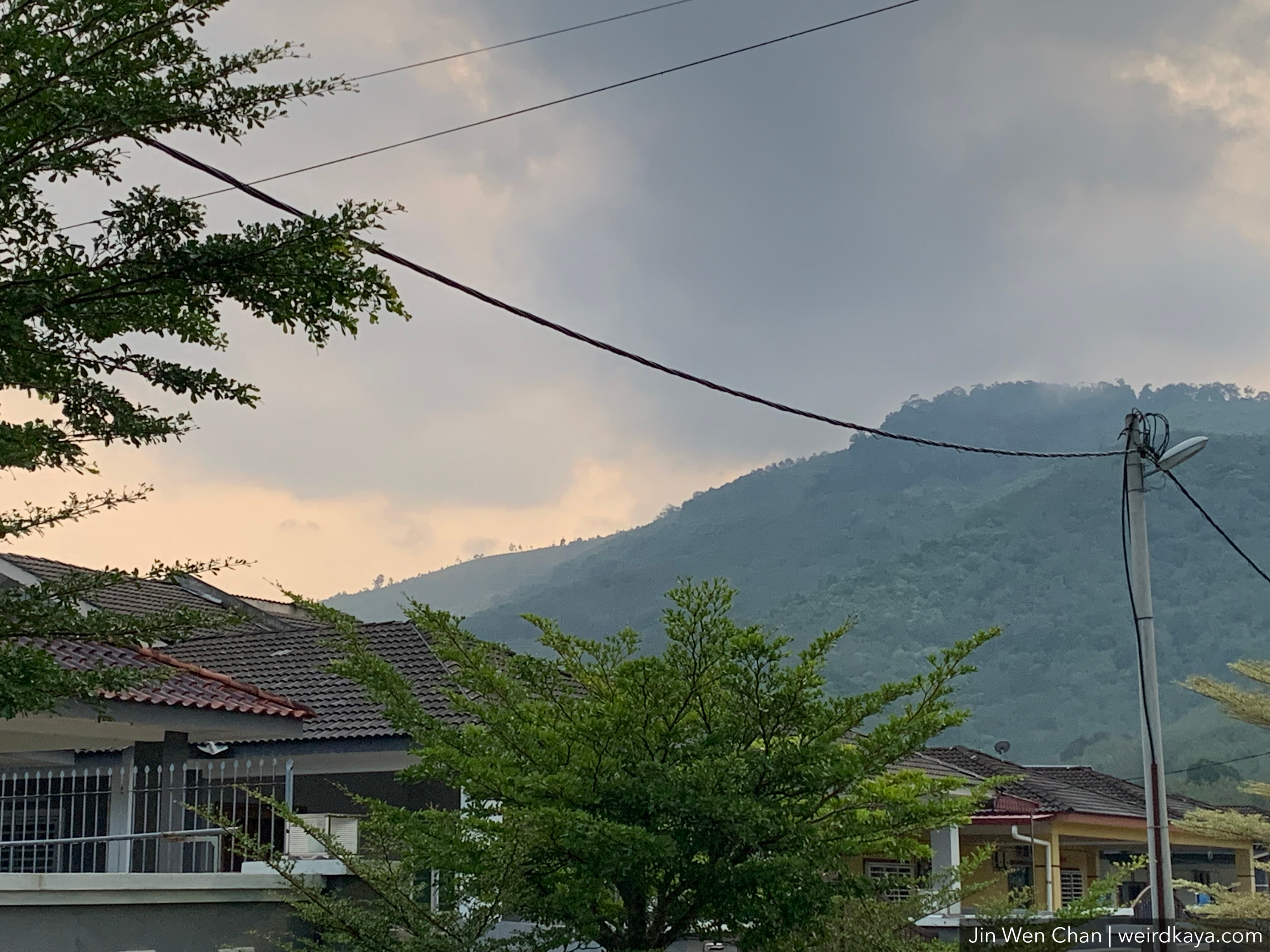 Village houses with mountain view