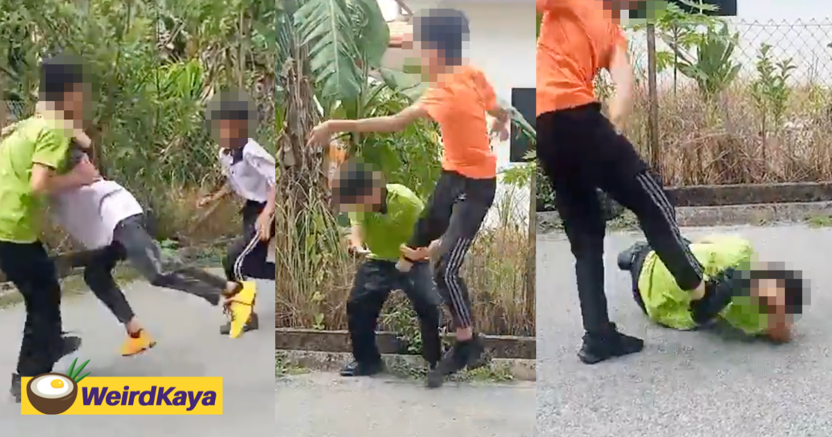 Viral clip shows secondary school students kicking, punching classmate in sarawak, 4 arrested by police  | weirdkaya