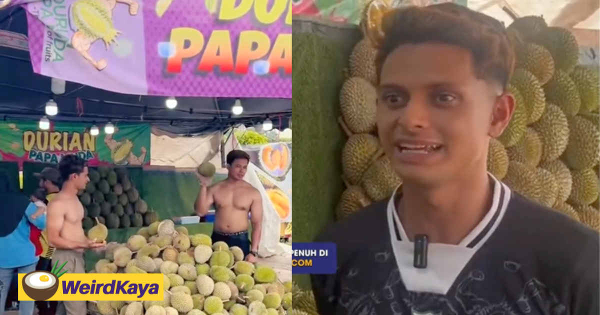 Viral shirtless durian seller apologises, says they took off shirts as weather was too hot  | weirdkaya