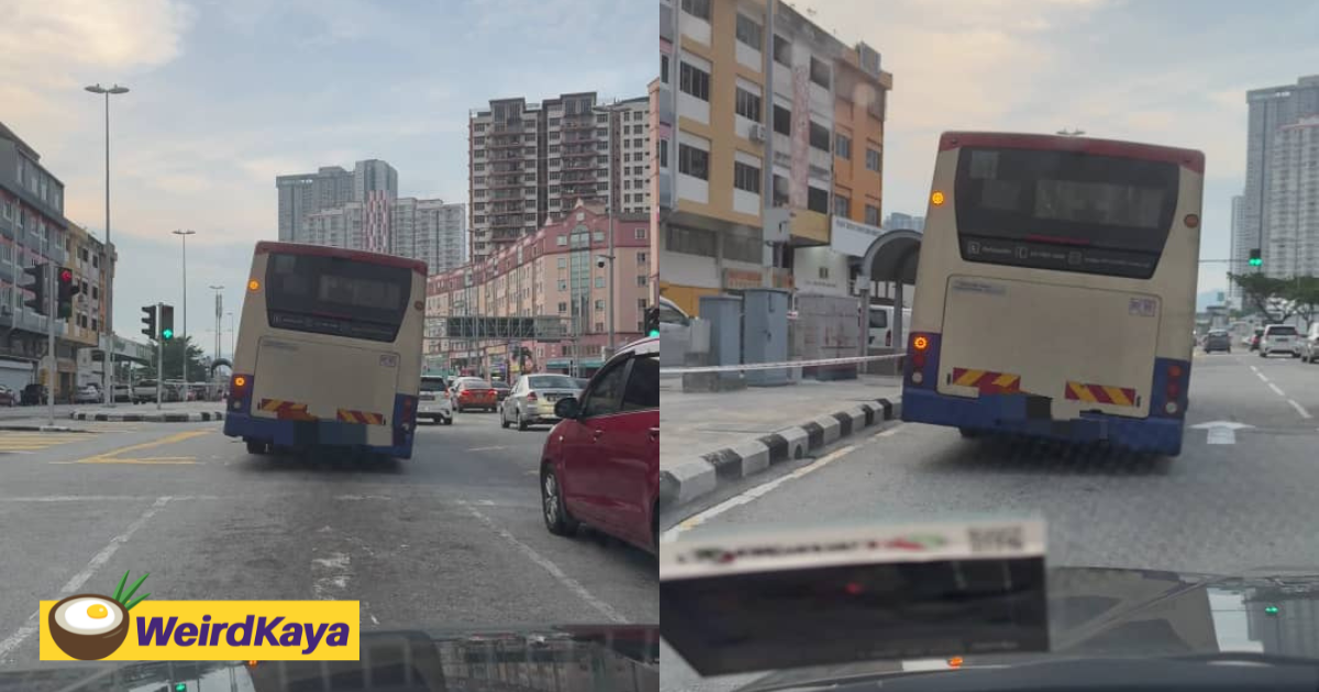 Viral video shows tilted rapidkl bus cruising in gombak, leaves netizens puzzled & amused | weirdkaya