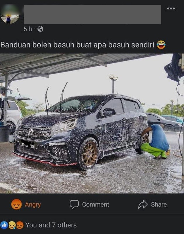 Post about inmate washing officer's car