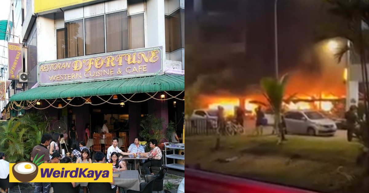 [video] kepong western food restaurant catches fire, suffers extensive damage | weirdkaya
