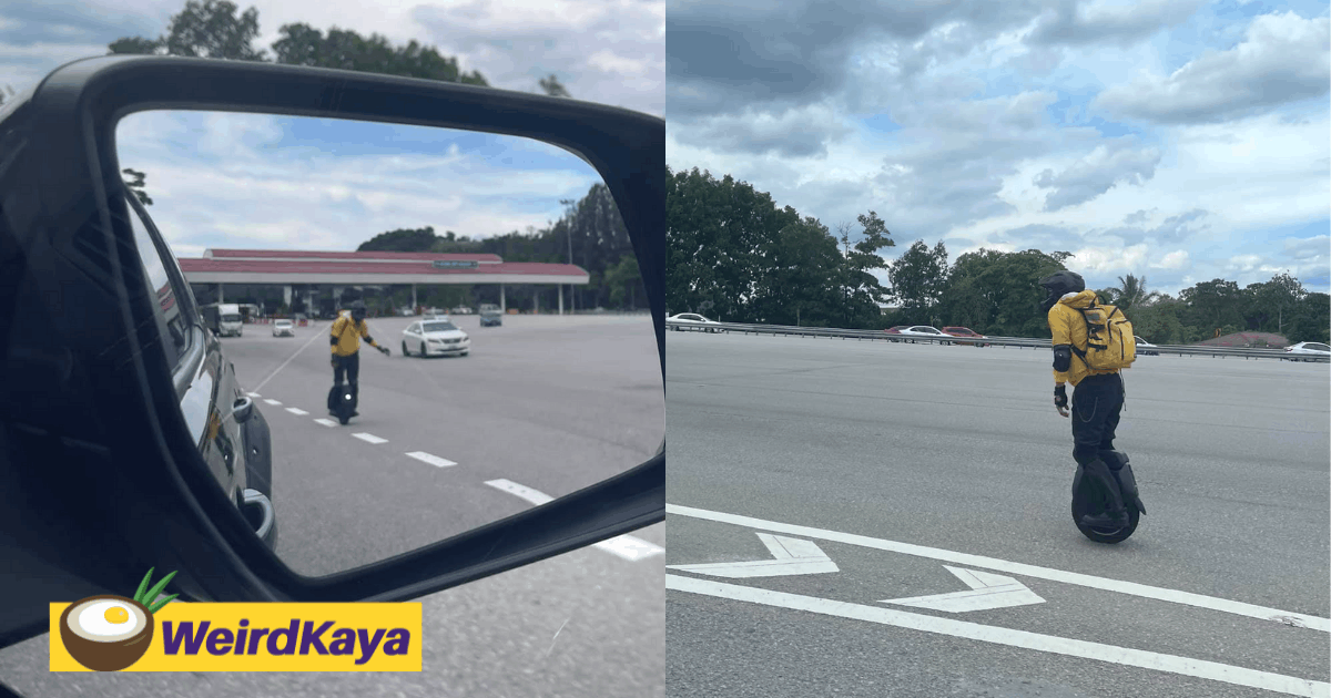 Man spotted with electric unicycle on the highway, raises concerns over road safety | weirdkaya