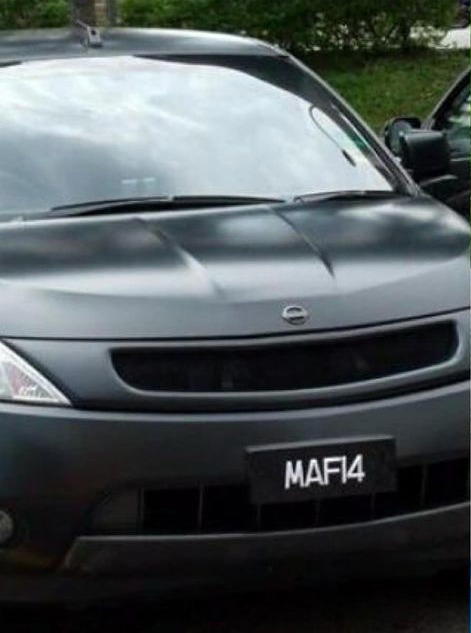 Car with 'mafi4' number plate