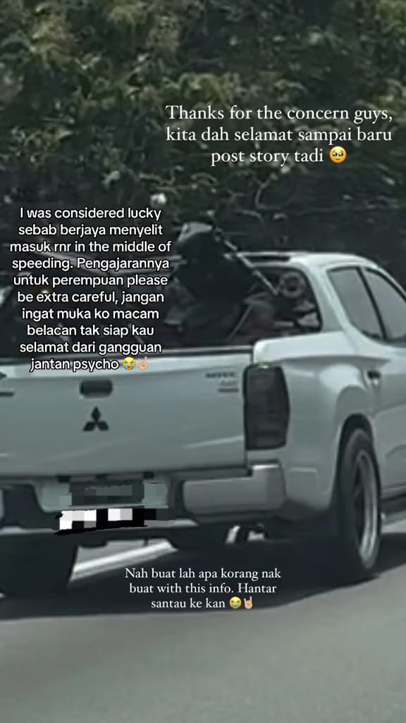 M’sian woman gets stalked by male driver for almost 1 hour while driving on the highway | weirdkaya