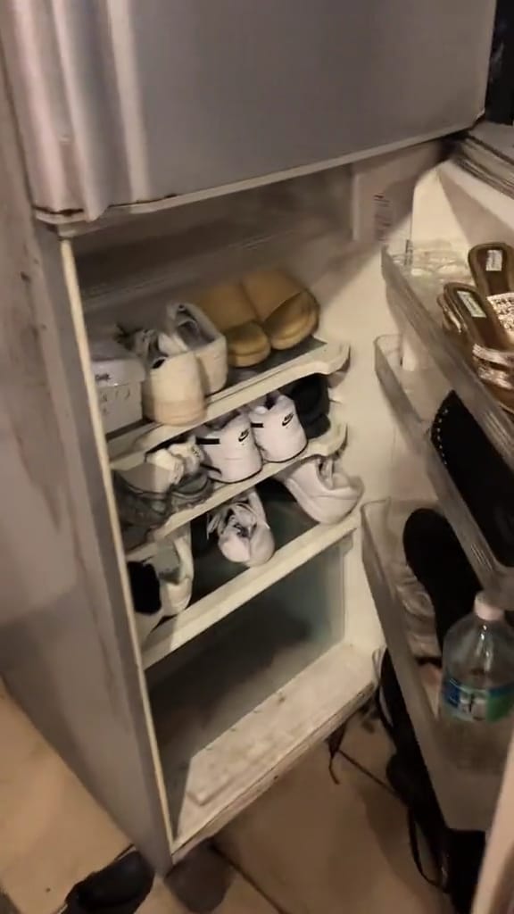 M'sian man transforms unused refrigerator into shoe storage, netizens amused | weirdkaya