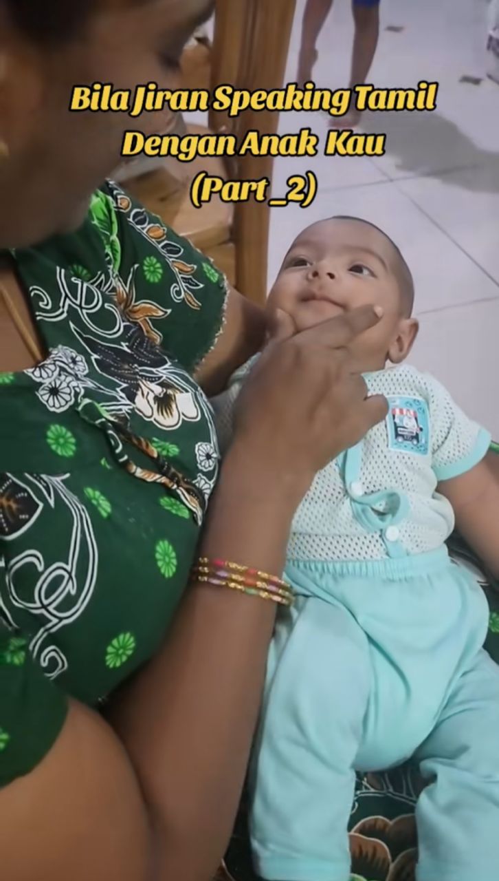 Indian aunty speaking tamil to baby