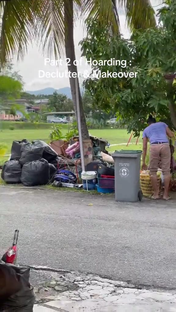 A pile of garbage after revamping their parent's house