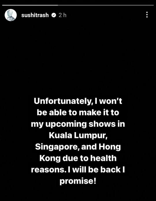 Joji announced the cancellation of his upcoming concert in malaysia and a few other countries.
