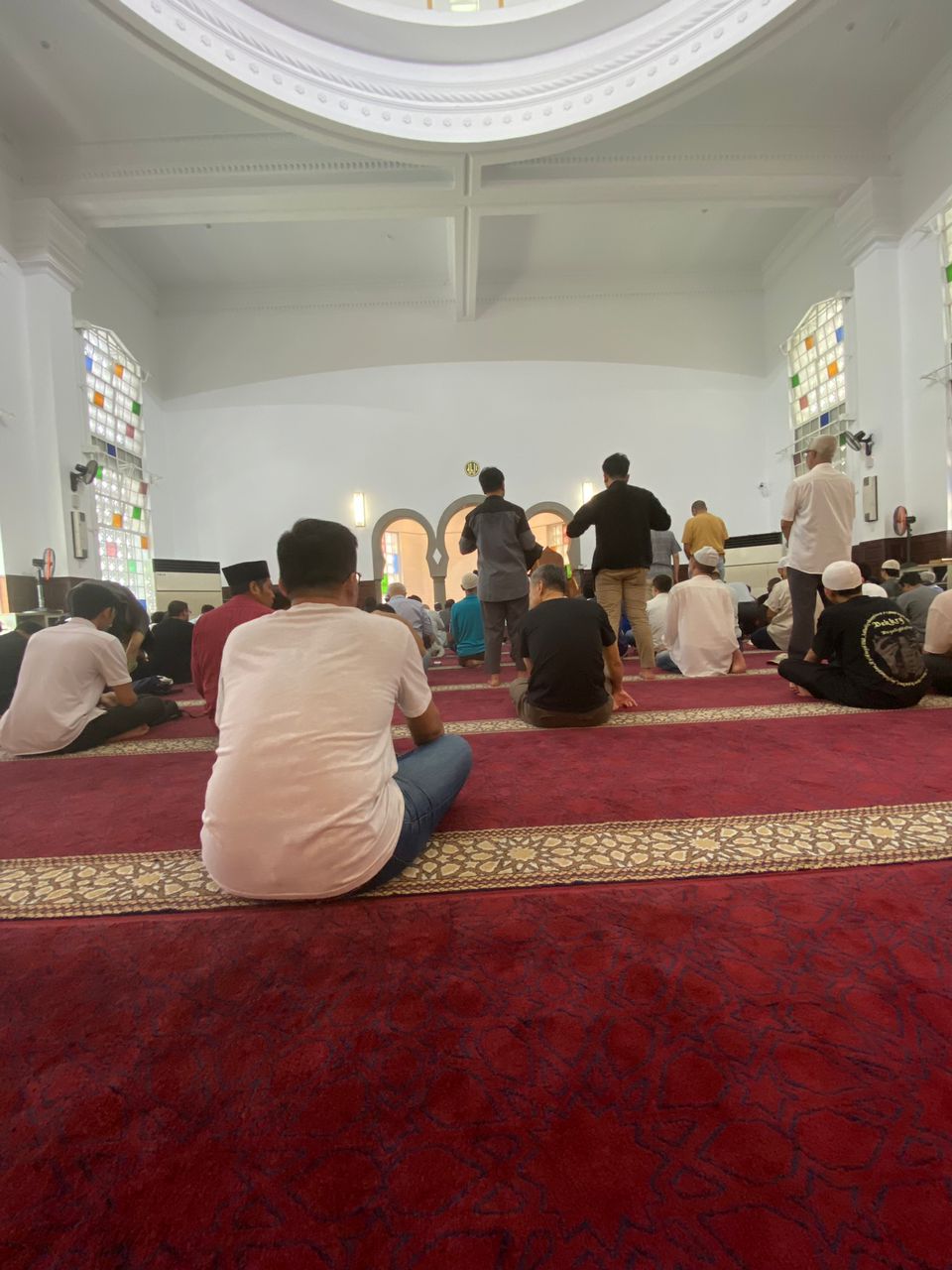 Praying in the mosque