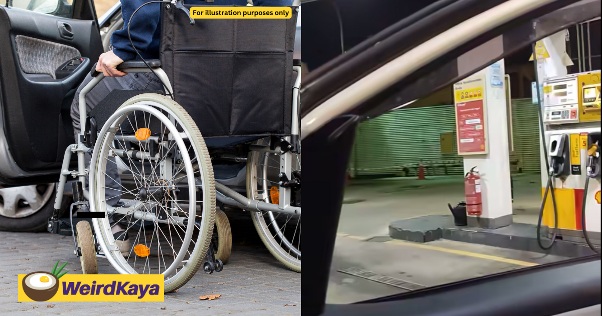 Wheelchair-bound m'sian upset as petrol station not helpful with refueling | weirdkaya