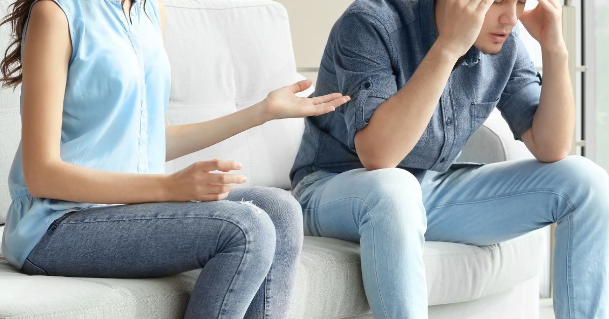 wife questionning her husband