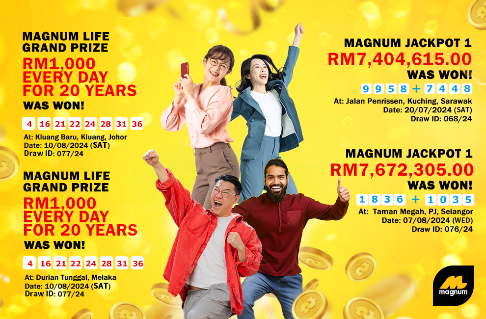 Winners of rm30mil magnum 4d jackpot