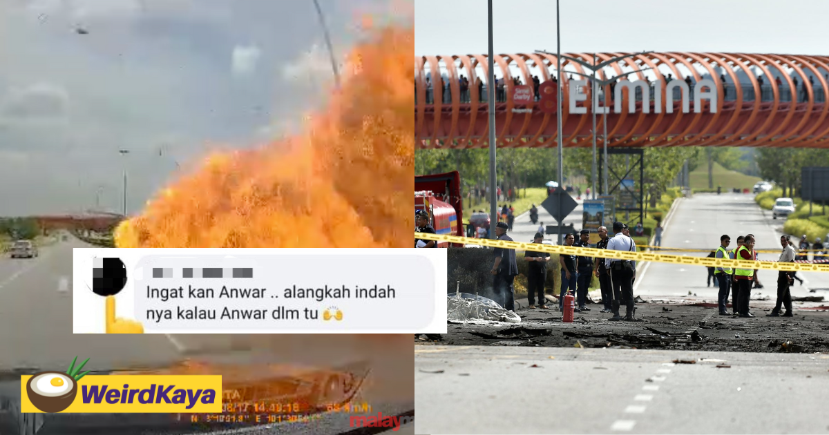 'wished anwar was onboard' — m'sian man makes rude remark about elmina plane crash, angers netizens | weirdkaya