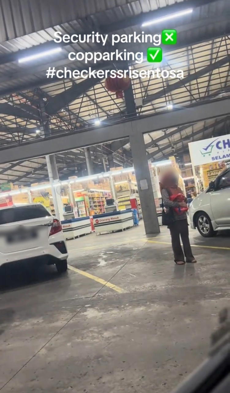 woman at parking lot