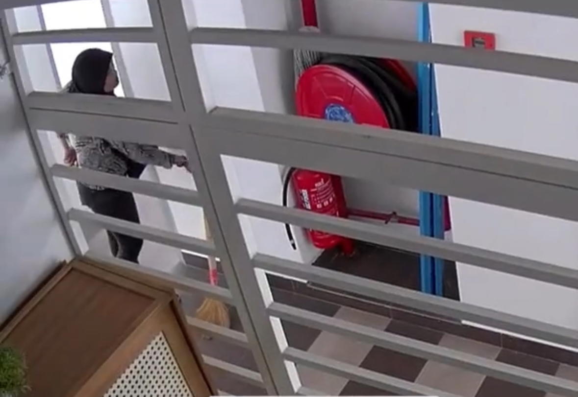 Woman Caught On CCTV Cutting Fire Hoses Across 4 Floors At Selangor Apartment