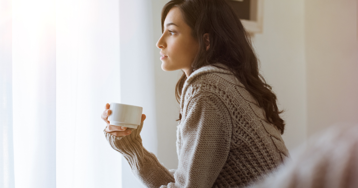 woman in deep thinking