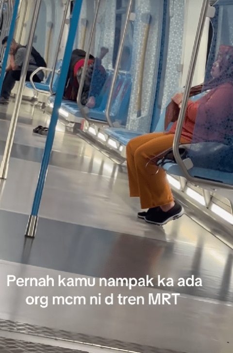 woman inside the mrt station