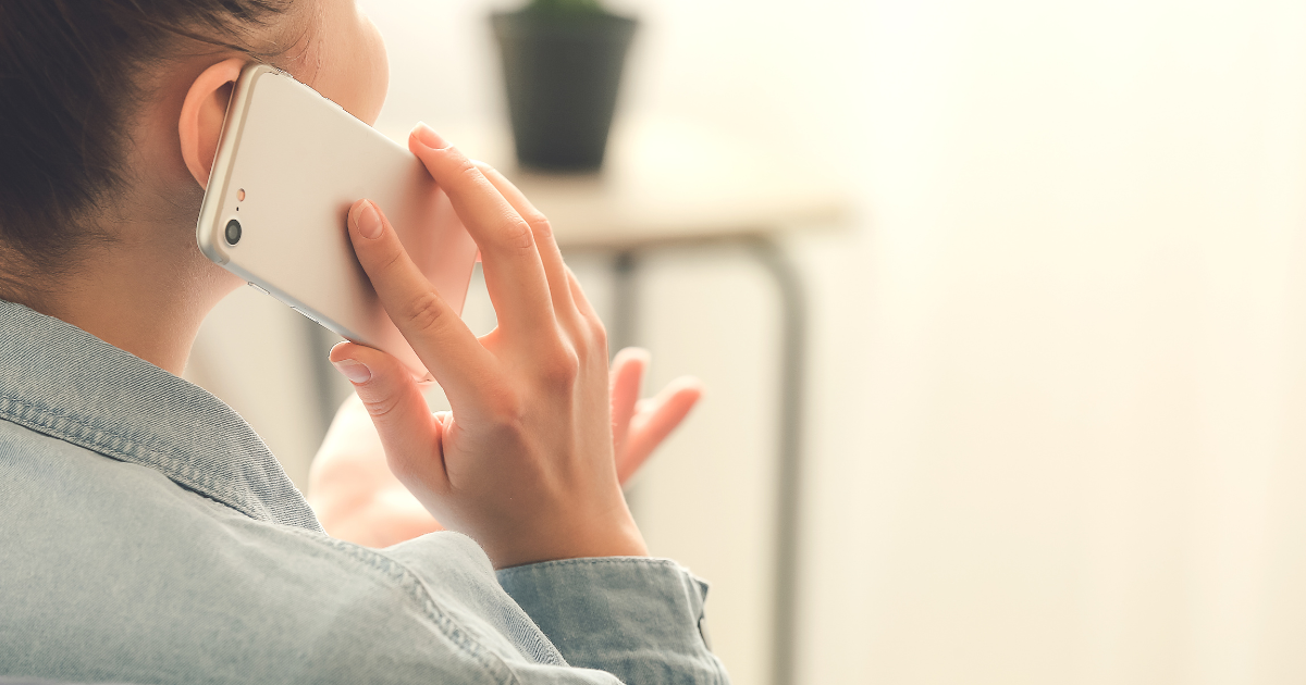 woman talking on the phone