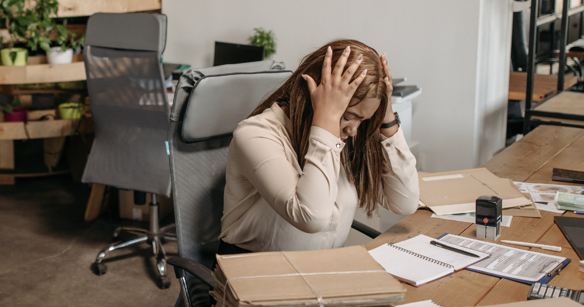 woman with headache