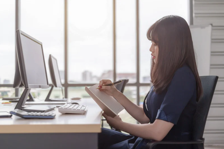Woman working at the office