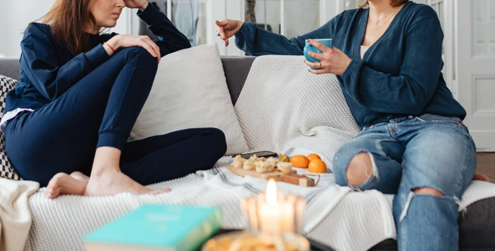 Women talking to each other