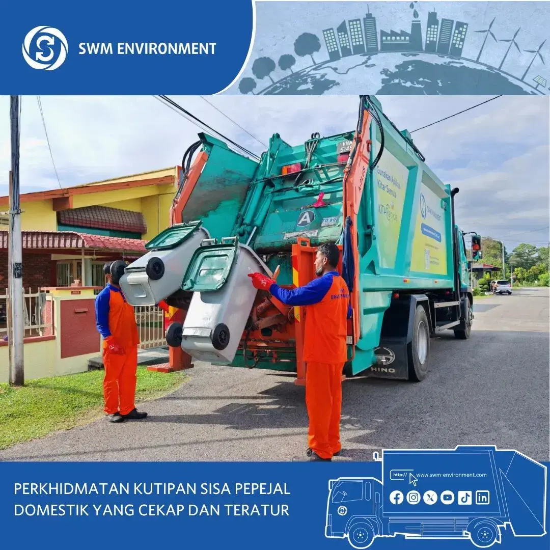 workers sorting rubbish at a residence