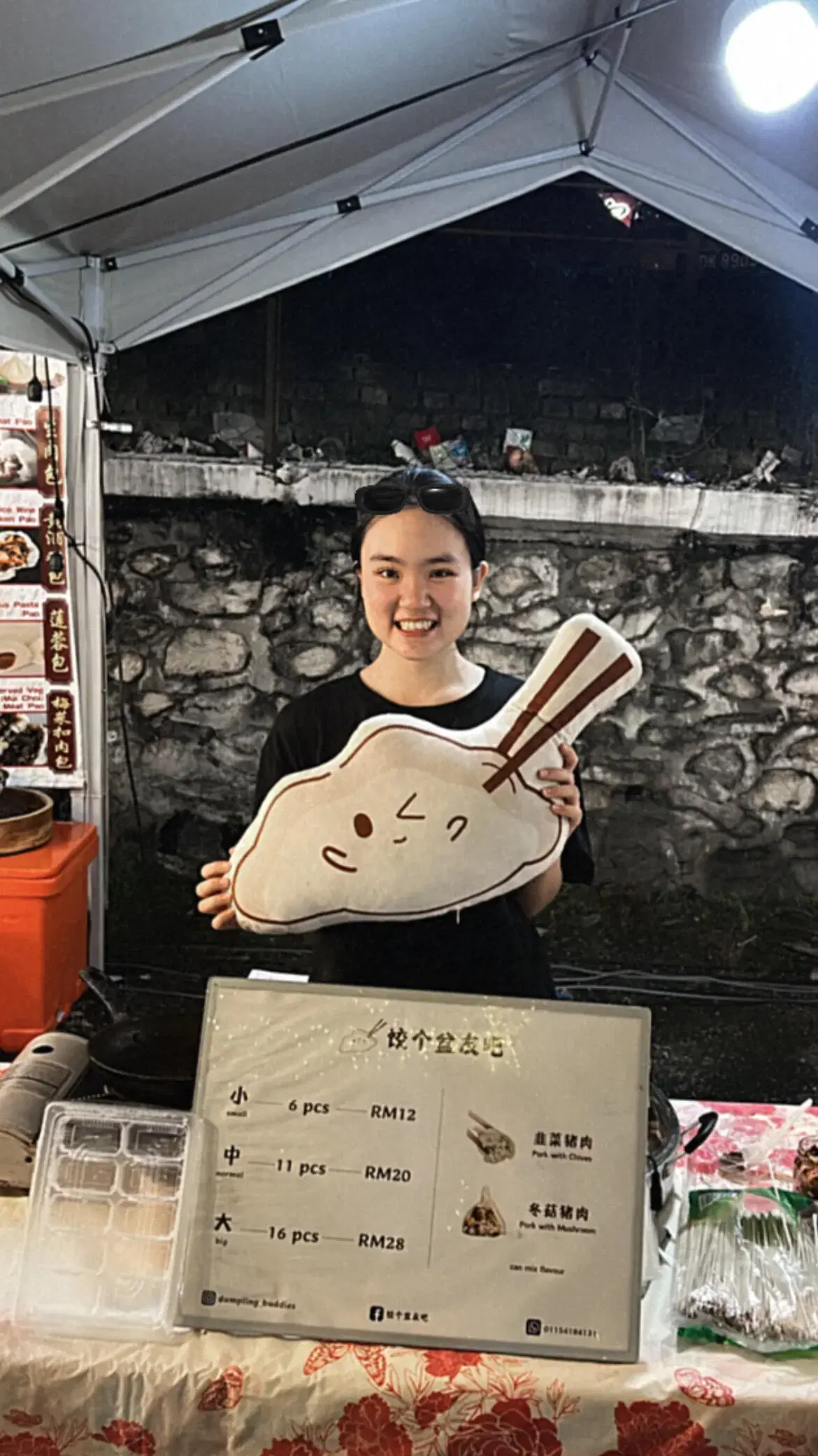 Yuwei selling at pop up stall