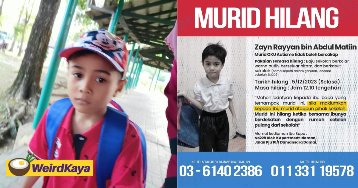M’sian woman pleads for public’s help in finding 6yo autistic son who went missing | weirdkaya