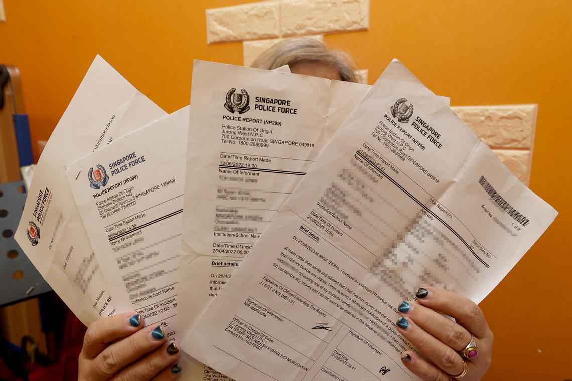 Zhuo showing the police reports